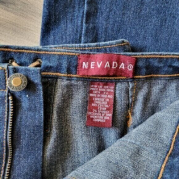 Vintage Y2K Wide Leg Western Denim Jeans Sz 8-9 - Picture 6 of 6